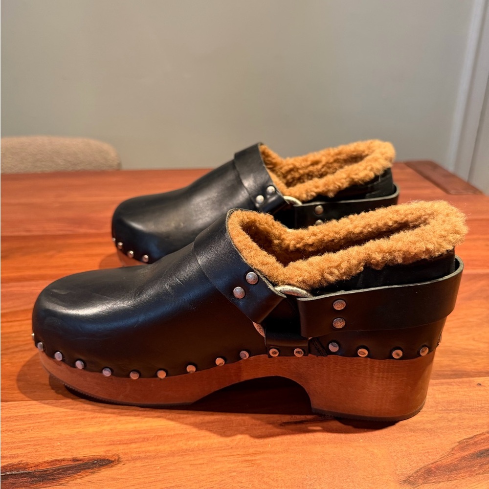 Re/Done Shearling Clogs - Picture 3 of 8